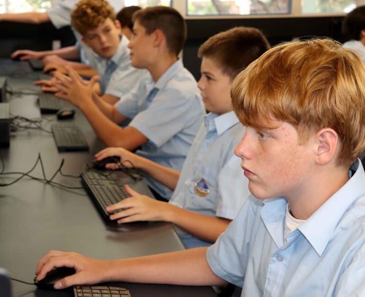 Students on Desktops